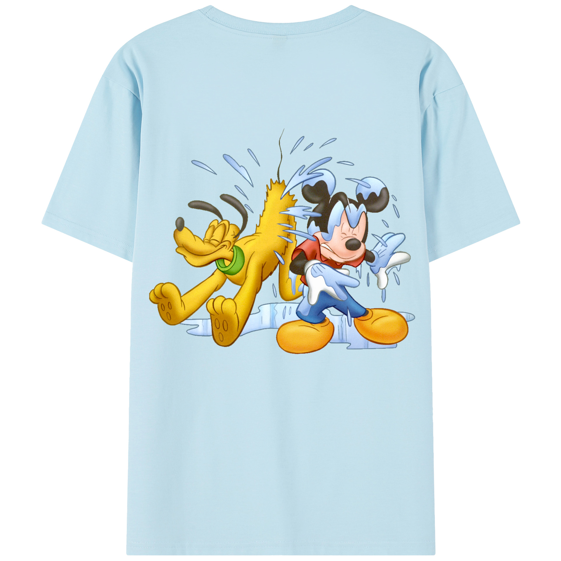 （画像用） ミッキーマウス Mickey Mouse 綿100％半袖Tシャツ（背面プリント）